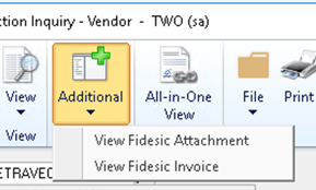 Additional Menu - View Fidesic Invoice